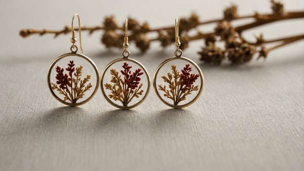 Boucles d'oreille fleur séchée : élégance naturelle et artisanale